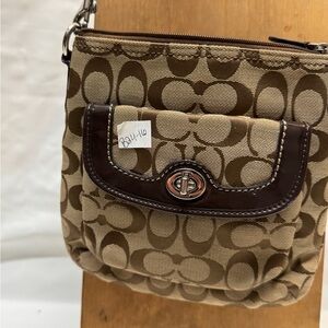 Coach Brown Signature Crossbody Bag